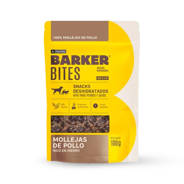 Snack Perro Bites Molleja Barker 100gr