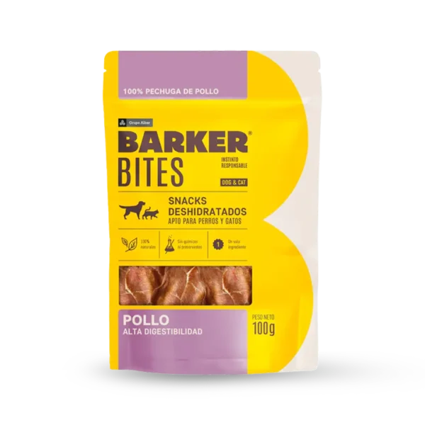 Snack Perro Bites Pollo Barker 100gr