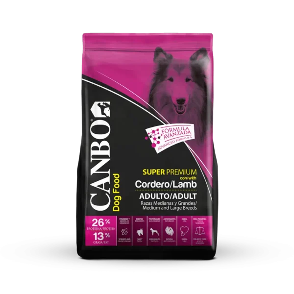 Alimento Perro Adulto Canbo Cordero Raza Mediana y Grande - 15KG