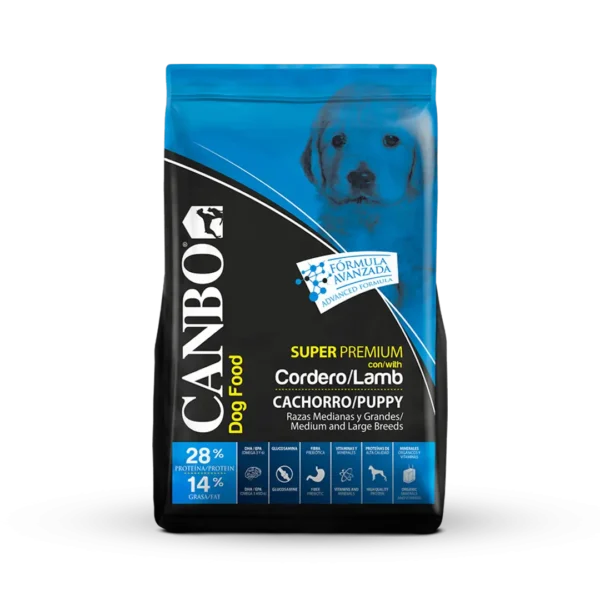 Alimento Perro Cachorro Canbo Cordero Raza Mediana y Grande - 15KG