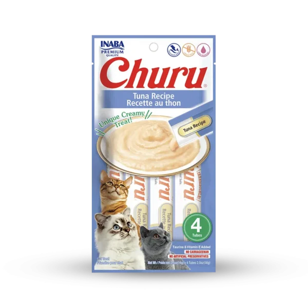 Snack Humedo Gato Churu Tuna 14gr - 4 Tubos
