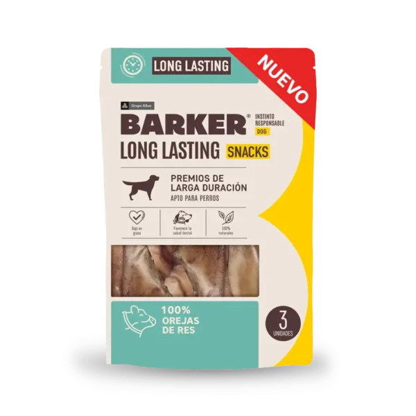 Snack Perro Long Lasting Orejas de Res Barker