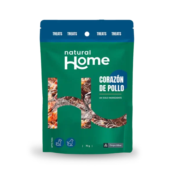 Snack Treats Perro Corazon de Pollo Natural Home - 80gr
