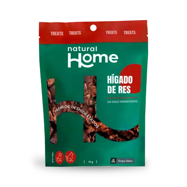 Snack Treats Perro Higado de Res Natural Home - 100gr