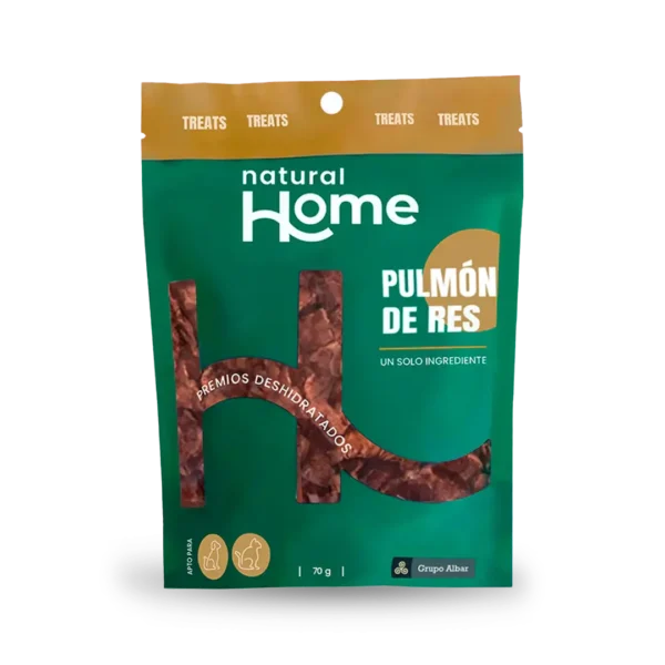 Snack Treats Perro Pulmon de Res Natural Home - 80gr