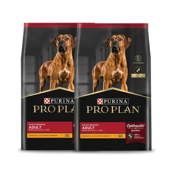Alimento Perro Adulto Razas Grande Pollo ProPlan - 15KG PACK x2