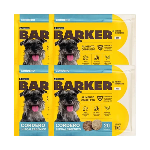 Snack Perro Hamburguesa Cordero Barker 1KG - Pack x4