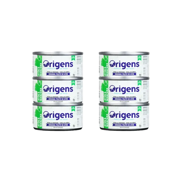 Alimento Humedo Gato Filete de Atun Con Manzana Origens - 85gr PACK x6