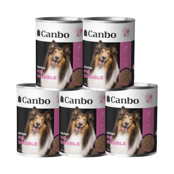 Alimento Perro Adulto Canbo Humedo Piel Sensible - 330gr PACK x5