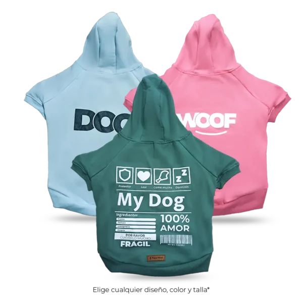 PACK 3 Hoddies PapoWear Para Perro