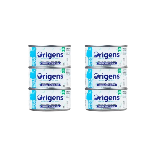 Alimento Humedo Gato Filete de Atun Con Tilapia Origens - 85gr PACK x6