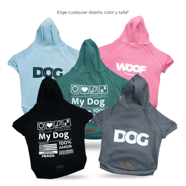 PACK 5 Hoddies PapoWear Para Perro