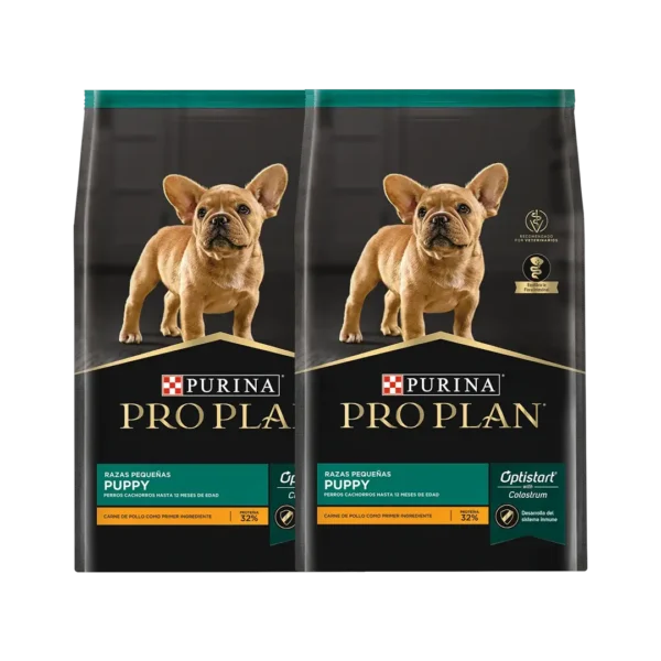 Alimento Perro Cachorro Razas Pequeñas Pollo ProPlan - 7.5KG PACK x2