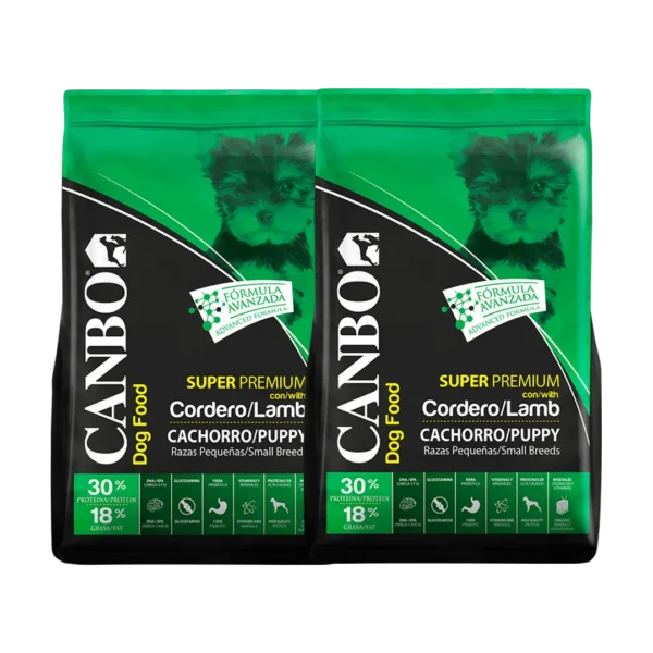Alimento Perro Cachorro Canbo Cordero Raza Pequeña - 7KG PACK x2